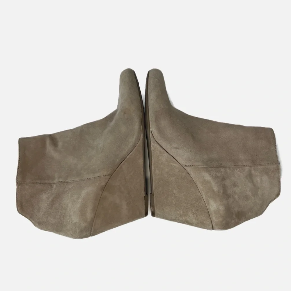Jessica Simpson Tan Ronica Suede Zip Up Ankle Bootie Womens Size 8.5